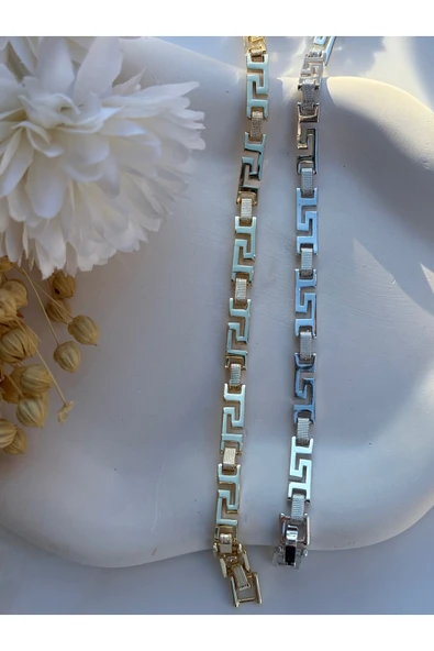 nesdesign 14K Özel Seri Labirent Model Zincir Bileklik (17+2 cm) - Resim 3