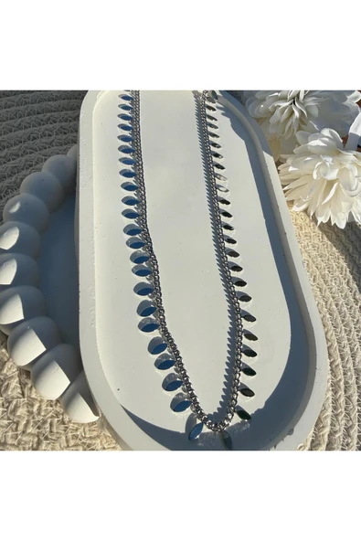 nesdesign Altın Kaplama Pullu Zinciz Kolye (50 cm) ürün görseli 1