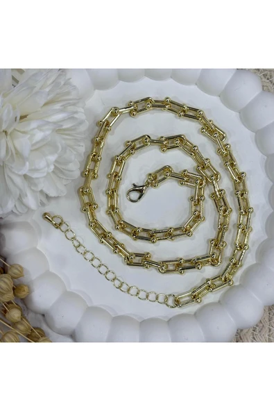 nesdesign Tasarım Zincir Kolye (Gold) (51 cm) ürün görseli 1