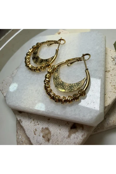 nesdesign Çelik Dorika Ay Küpe ürün görseli 1