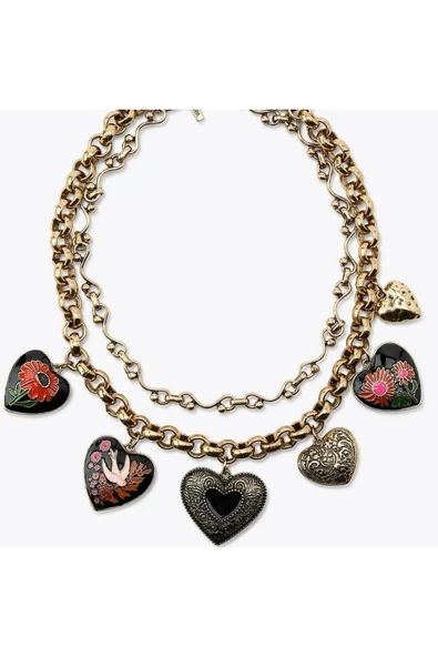 nesdesign ZR 2'li Metal Kalpli Kolye Seti ürün görseli 1