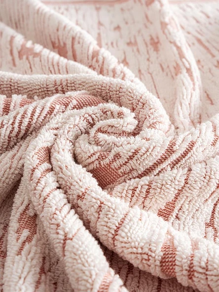 Pamuk Tekli Havlu Jakarlı Karna Premıum Stella - 70 x 140 - Resim 6