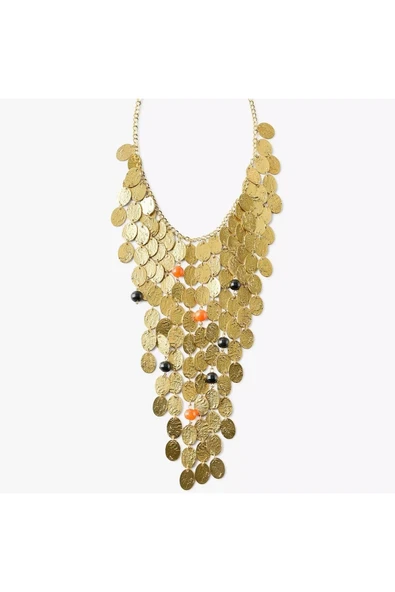 nesdesign ZR Şelale Gold Para Kolye - Resim 2