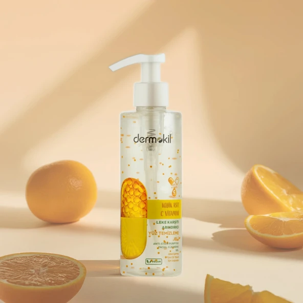 Dermokil Kojik Asit C Vitamini Leke Karşıtı Arındırıcı Yüz Temizleme Jeli 200 ml - Resim 4