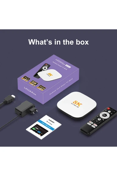 H96Max M2Plus 8k Android 14.0 Tv Box 4gb 32gb Air Mouse Wifi6 Bt 5.4 Ethernet Sesli Komut Rk3528 - Resim 6