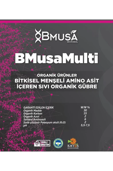 Bmusa Multi 1Lt  Organik Gübre - Resim 4