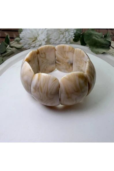 nesdesign Krem Kemik Lastik Bilezik ürün görseli 1