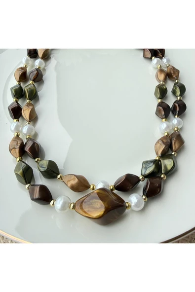 nesdesign Akrilik Boncuk Kolye 2li - Resim 2