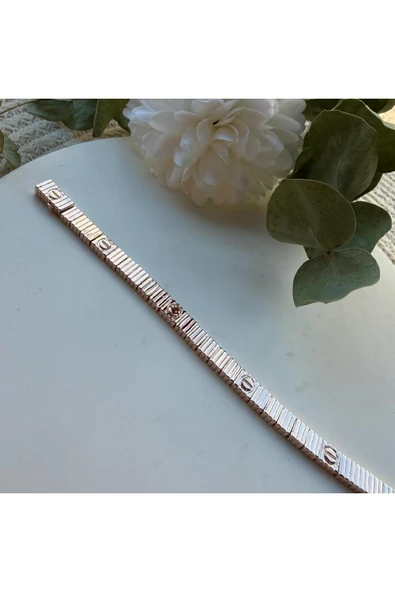 nesdesign Altın Kaplama CRT Love Model Rose Bileklik (18 cm) ürün görseli 1