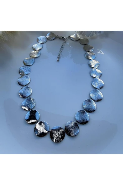 nesdesign 14K Altın Kaplama Plaka Kolye (37+6 cm) ürün görseli 1