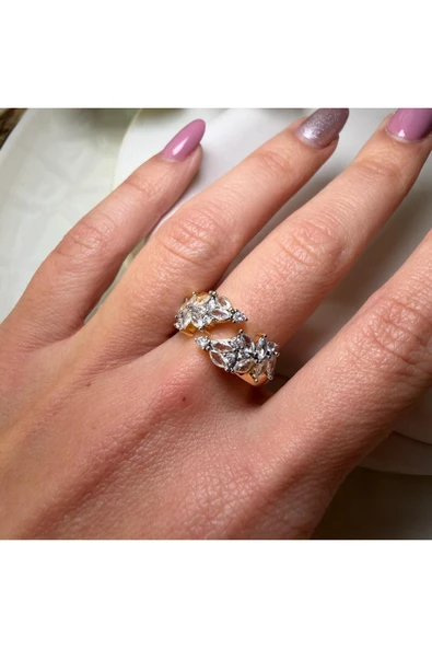 nesdesign Markiz Taşlı Gold Yüzük - Resim 3