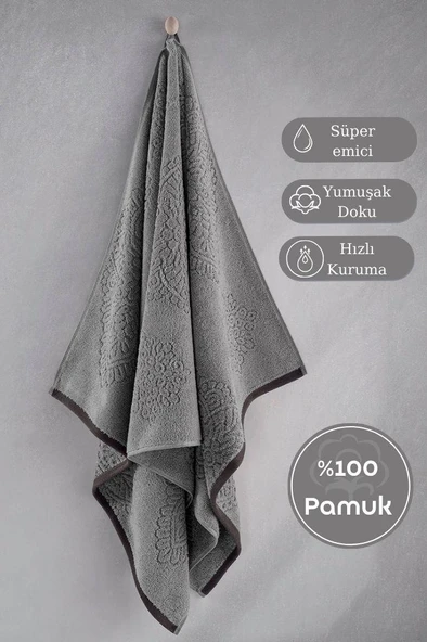 Pamuk Tekli Havlu Jakarlı Karna Premıum Vance - 50 x 90 ürün görseli 1