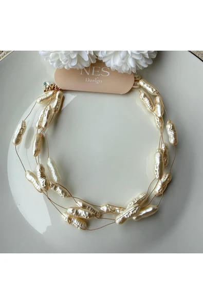 nesdesign İnci Tel Kolye ürün görseli 1