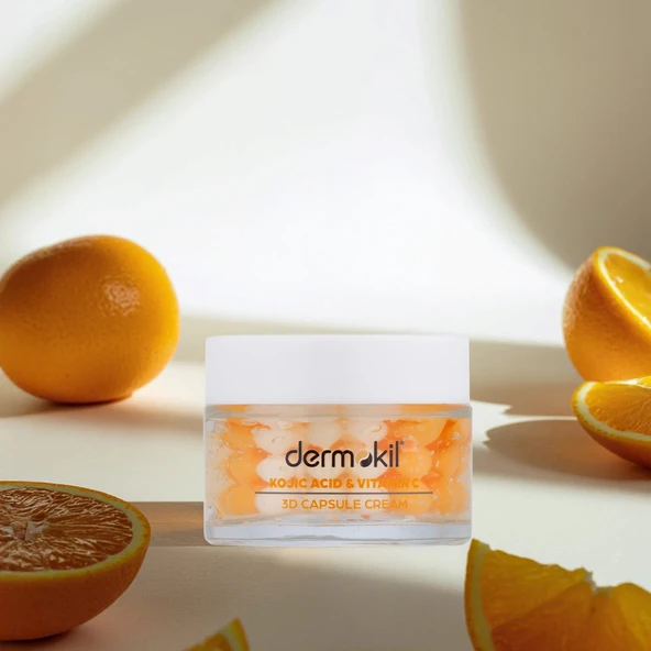 Dermokil Kojik Asit C Vitamini Leke Karşıtı Canlandırıcı 3D Kapsül Krem 50 ml - Resim 6
