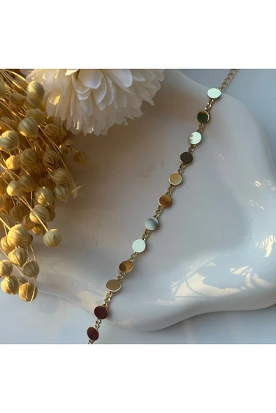 nesdesign 14K Özel Seri Pul Plaka Zincir Bileklik (16+3 cm) ürün görseli 1