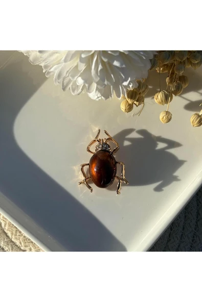 nesdesign Kahverengi Böcek Broş ürün görseli 1