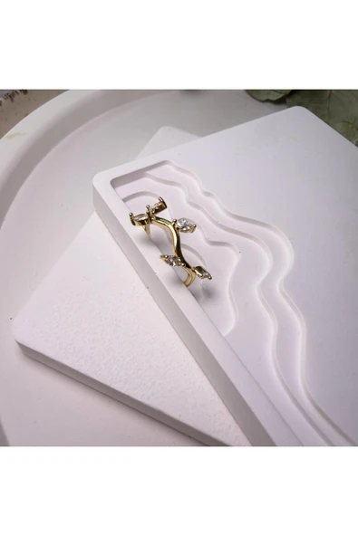 nesdesign Taşlı Dal Zarif Ayarlanabilir Yüzük - Resim 2