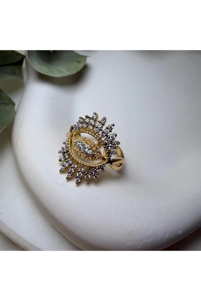 nesdesign Taşlı Vintage Göz Yüzük ürün görseli 1