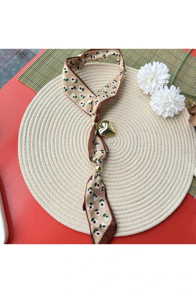 nesdesign Ayarlanabilir Broşlu Desenli Fular Kolye - Resim 2