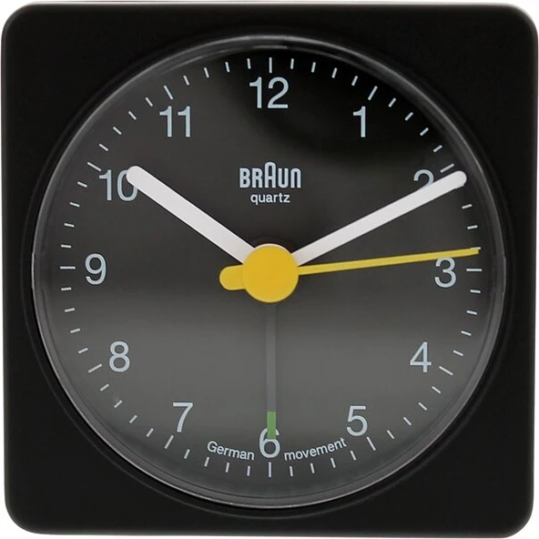 BRAUN BNC002BKBK ALARMLI MASA SAATİ SİYAH KARE ürün görseli 1
