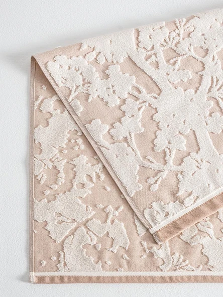 Pamuk Tekli Havlu Jakarlı Karna Eco Batıs - 70 x 140 - Resim 12