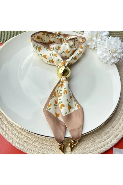 nesdesign Ayarlanabilir Broşlu Fular Kolye ürün görseli 1