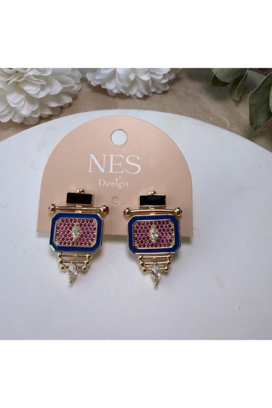 nesdesign Mavi Peacock Moment Küpe ürün görseli 1