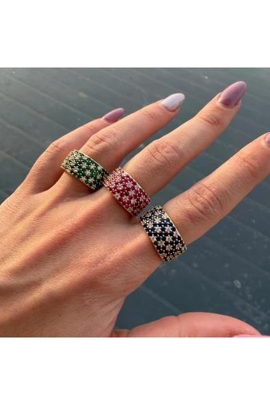 nesdesign Yeşil Ayarlanabilir Yüzük - Resim 3