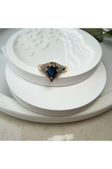 nesdesign Lacivert Üçgen Kesim Yüzük ürün görseli 1