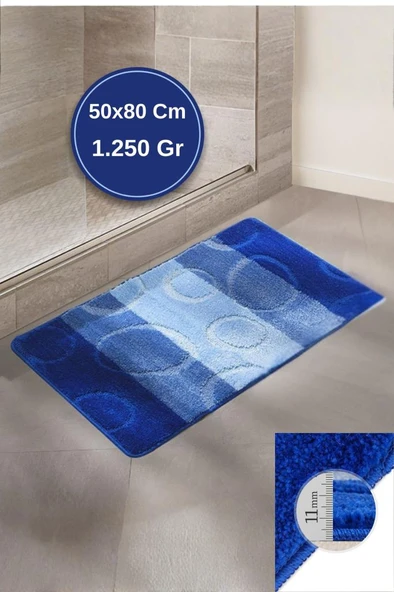 Lüks Banyo Paspası Bali 50x80 cm - 11 mm Kalınlık, %100 Polipropilen, Kaymaz Taban - Resim 2