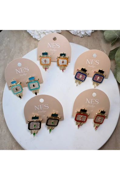 nesdesign Turkuaz Peacock Moment Küpe - Resim 2