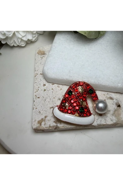 nesdesign İncili Yılbaşı Şapkası Broş ürün görseli 1
