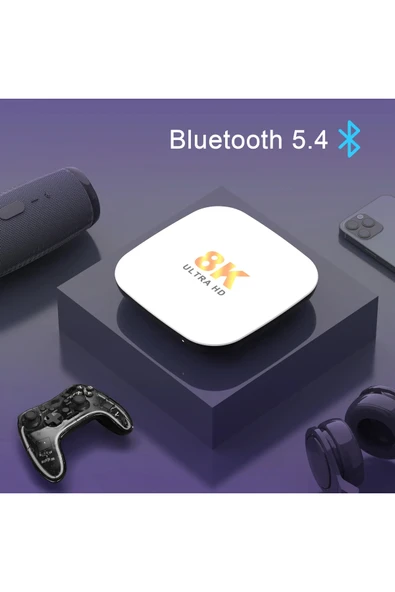 H96Max M2Plus 8k Android 14.0 Tv Box 4gb 32gb Air Mouse Wifi6 Bt 5.4 Ethernet Sesli Komut Rk3528 - Resim 8
