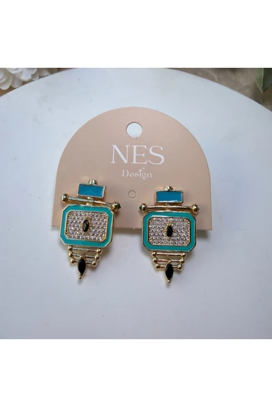 nesdesign Turkuaz Peacock Moment Küpe ürün görseli 1