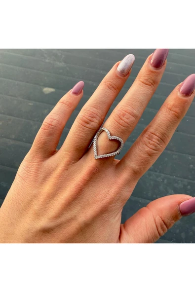 nesdesign Taşlı Kalp Yüzük ürün görseli 1