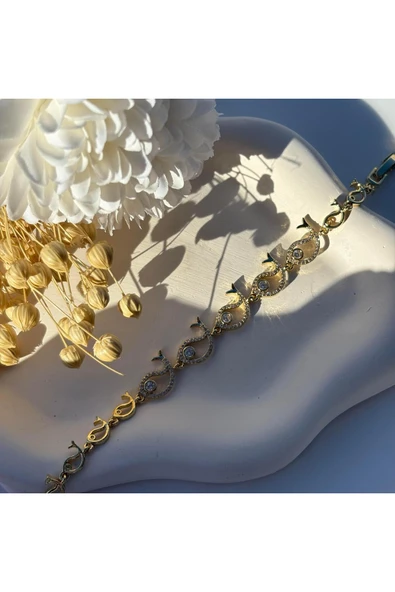 nesdesign Balıklı Taşlı Bileklik (17+2 cm) ürün görseli 1