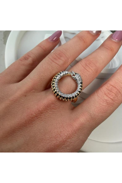 nesdesign Taşlı Şık Ouroboros Yüzük ürün görseli 1