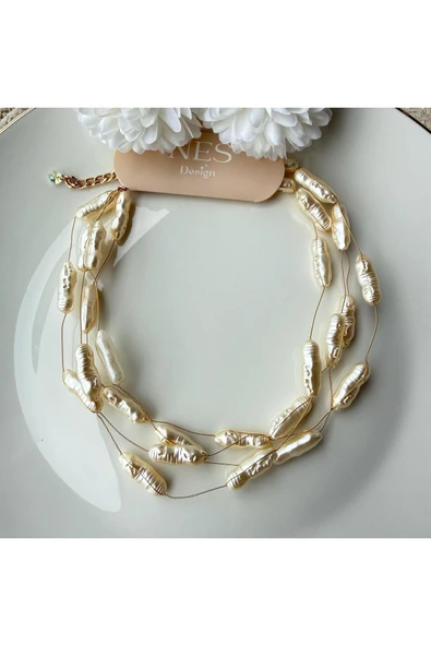 nesdesign İnci Tel Kolye - Resim 2