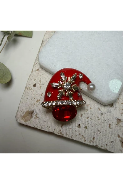 nesdesign Kar Taneli Yılbaşı Şapkası Broş ürün görseli 1