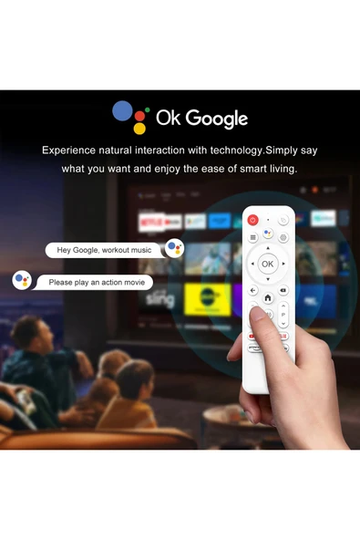 H96Max M1plus 8k Android 14.0 Tv Box 4gb 32gb Air Mouse Wifi6 Bt 5.4 Ethernet Sesli Komut Rk3528 - Resim 3