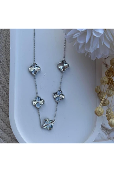 nesdesign Altın Kaplama Yoncalı Zincir Kolye (50 cm) ürün görseli 1