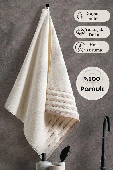 Tekli Havlu Mıcro Pamuk Karna Eco Vesta - 70 x 140 - Resim 4