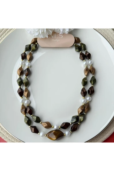 nesdesign Akrilik Boncuk Kolye 2li ürün görseli 1