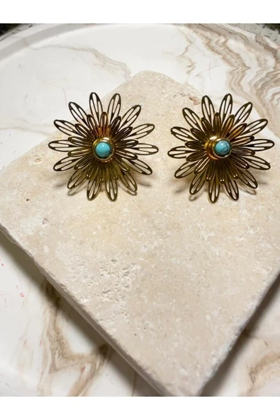 nesdesign Çelik Vintage Gold Küpe ürün görseli 1