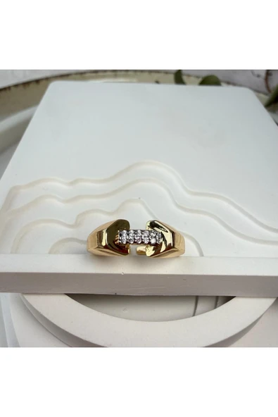 nesdesign Taşlı Gold Ayarlanabilir Yüzük ürün görseli 1