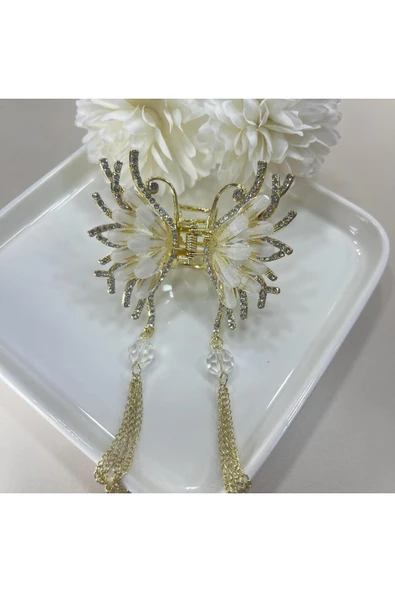 nesdesign Taşlı Tasarım Kelebek Toka ürün görseli 1