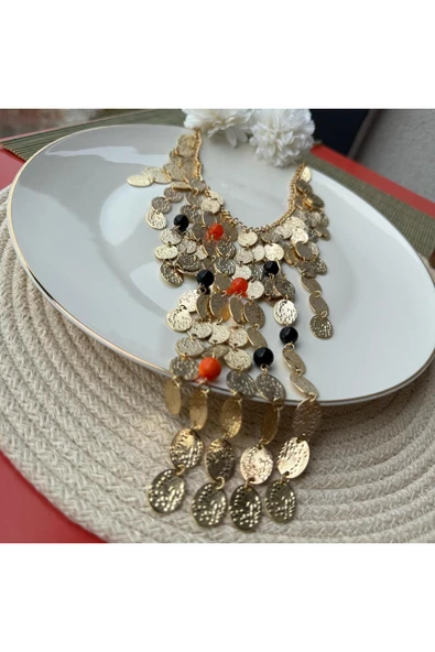 nesdesign ZR Şelale Gold Para Kolye - Resim 3