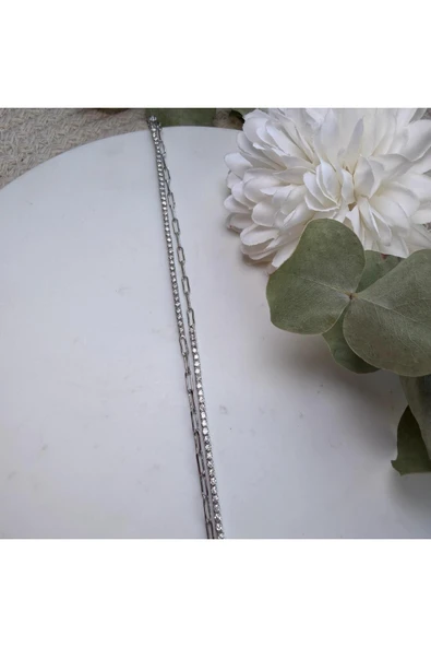 nesdesign Ataç Zincirli İki Sıra Tamtur Bileklik (17 cm) - Resim 2