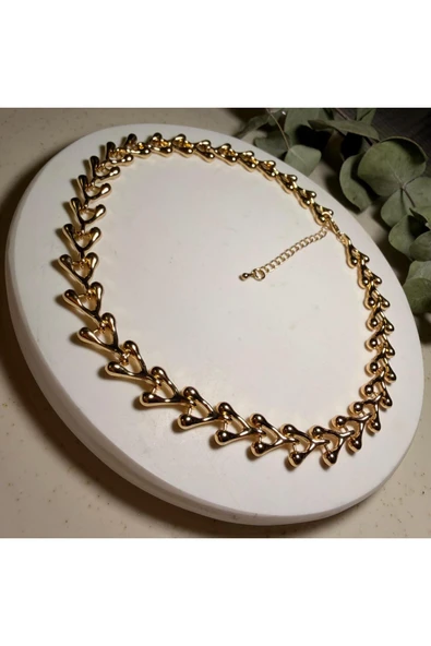 nesdesign Altın Kaplama Hareketli Gold Kolye - Resim 3