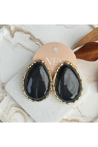 nesdesign Siyah Damla Model Küpe ürün görseli 1